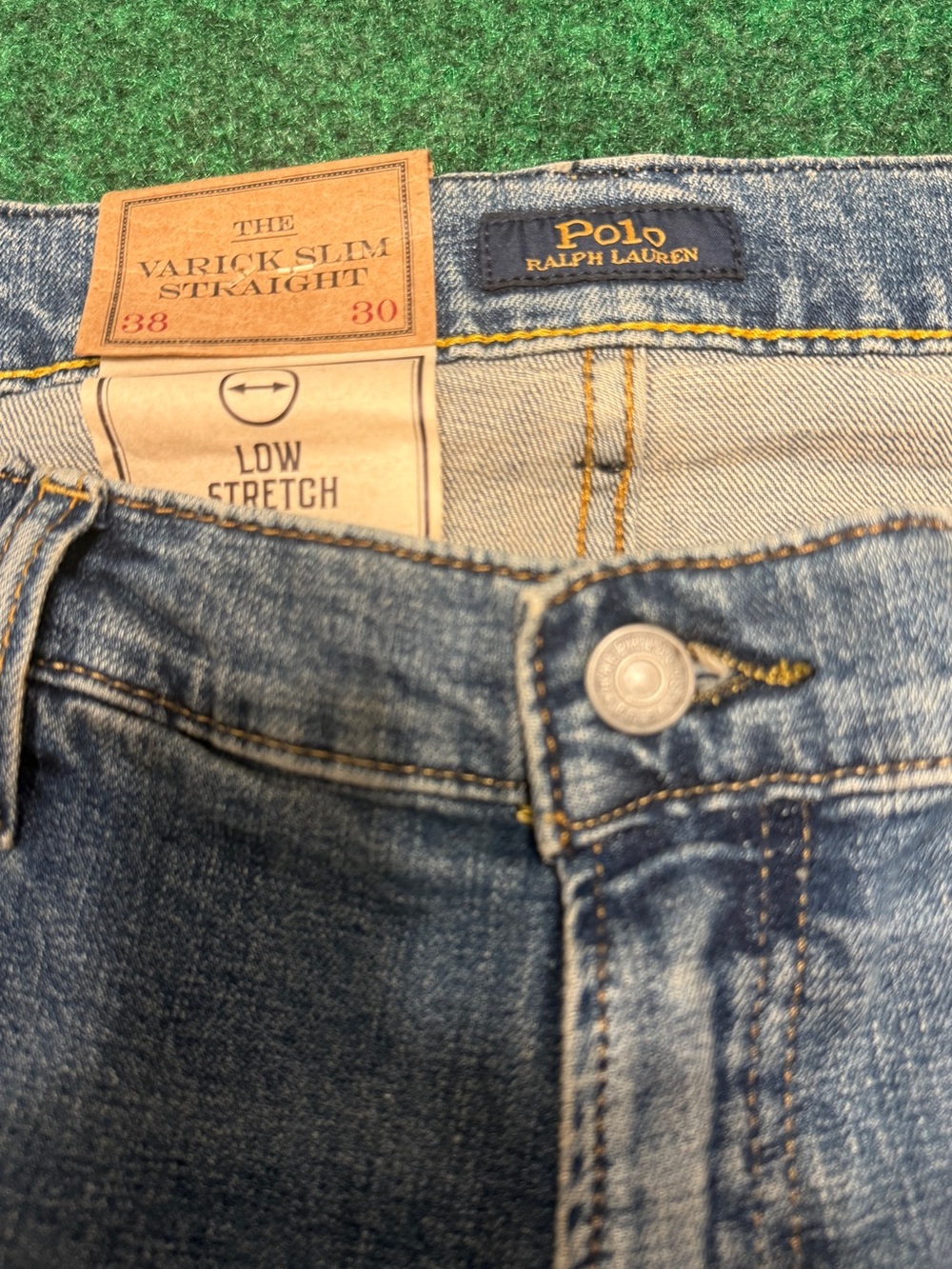 NWT Polo by Ralph Lauren Men’s Blue Denim Jeans (W38 / L30) - Picture 2 of 7